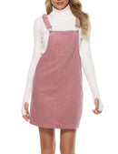 New Women's Suspender Skirt Corduroy Spring and Autumn Fashion Pocket Strap Adjustable Casual Strap Short Dress