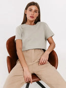Summer 100% Cotton Women's T-shirt