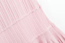 2025 Summer New in Pink Sleeveless Ribbed Knit Bodycon Mini Dress Versatile Work & Casual Outfit