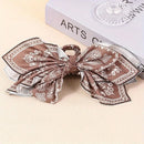 Cotton Cashew Flowers Printing Butterfly Hair Clips