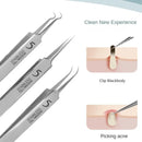 1/11Pcs Acne Pimples Blackhead Remover Clip Ultra-fine Tweezers