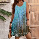 Women Summer Sleeveless Bohemian Dress Exclusive Print Vacation Dress  Birthday Dress for Women Beach Dress Dress for Women