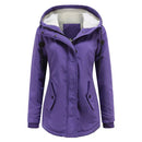 Women's Warm Hooded Parkas, Thick Plush Coats, Female Mid-Long Cotton Jacket, Winter Outwear, Big Size, S-5XL