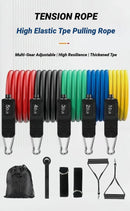 11pcs/Set Pull Rope Resistance Bands