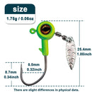 Fishing Jig Head Hooks with Spinner