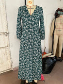 Women's Long Sleeve Floral Maxi Dress