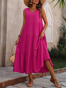 Long Loose Ruffle Dress
