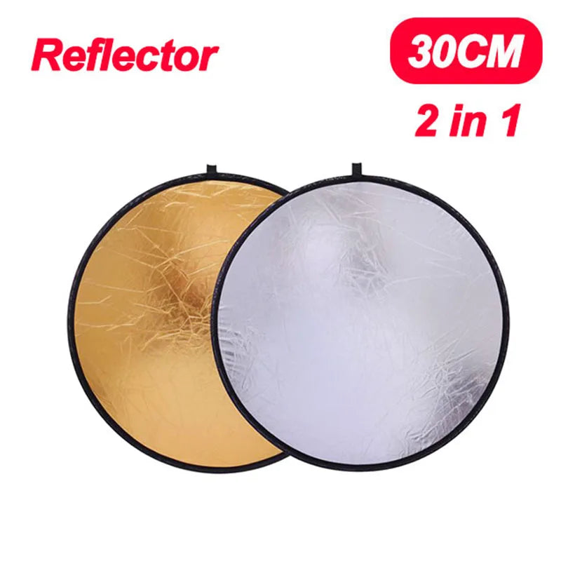 5 in 1 Round Reflectors Collapsible Photography Fill Light Batter Diffuser