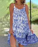 Women's Oversized Sleeveless Floral Print Dress