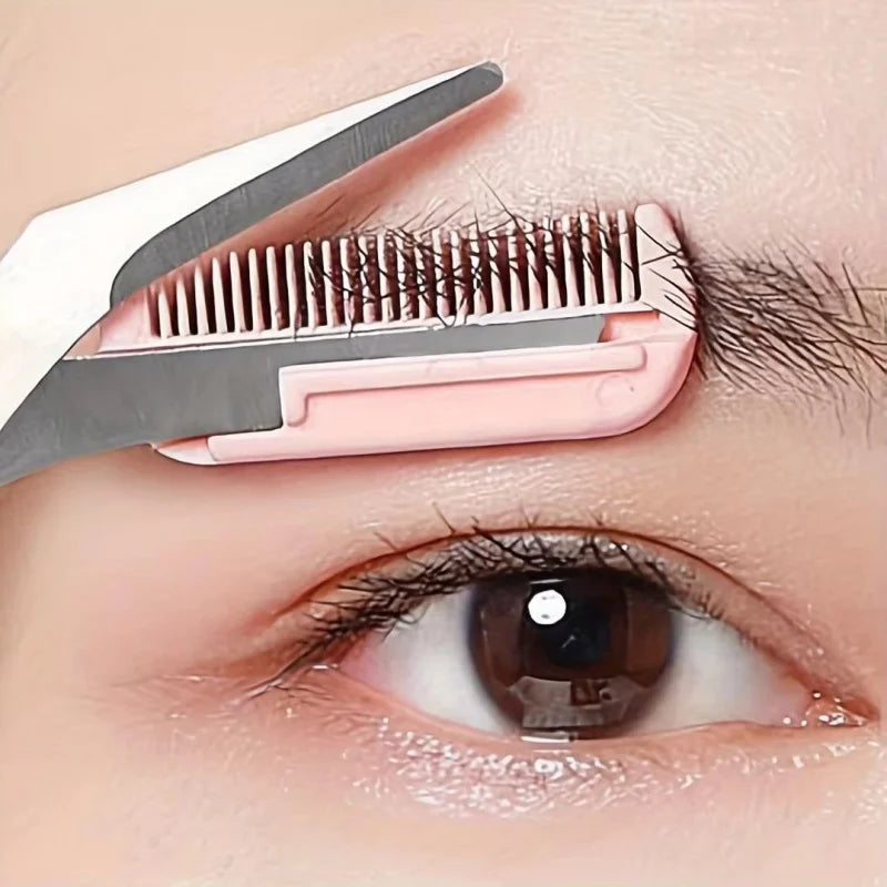 1/2/3/4pcs Eyebrow Trimmer Makeup Tools Stainless Steel Eyebrow Scissors with Comb Hair Removal  Eyebrows Shaping Makeup tools