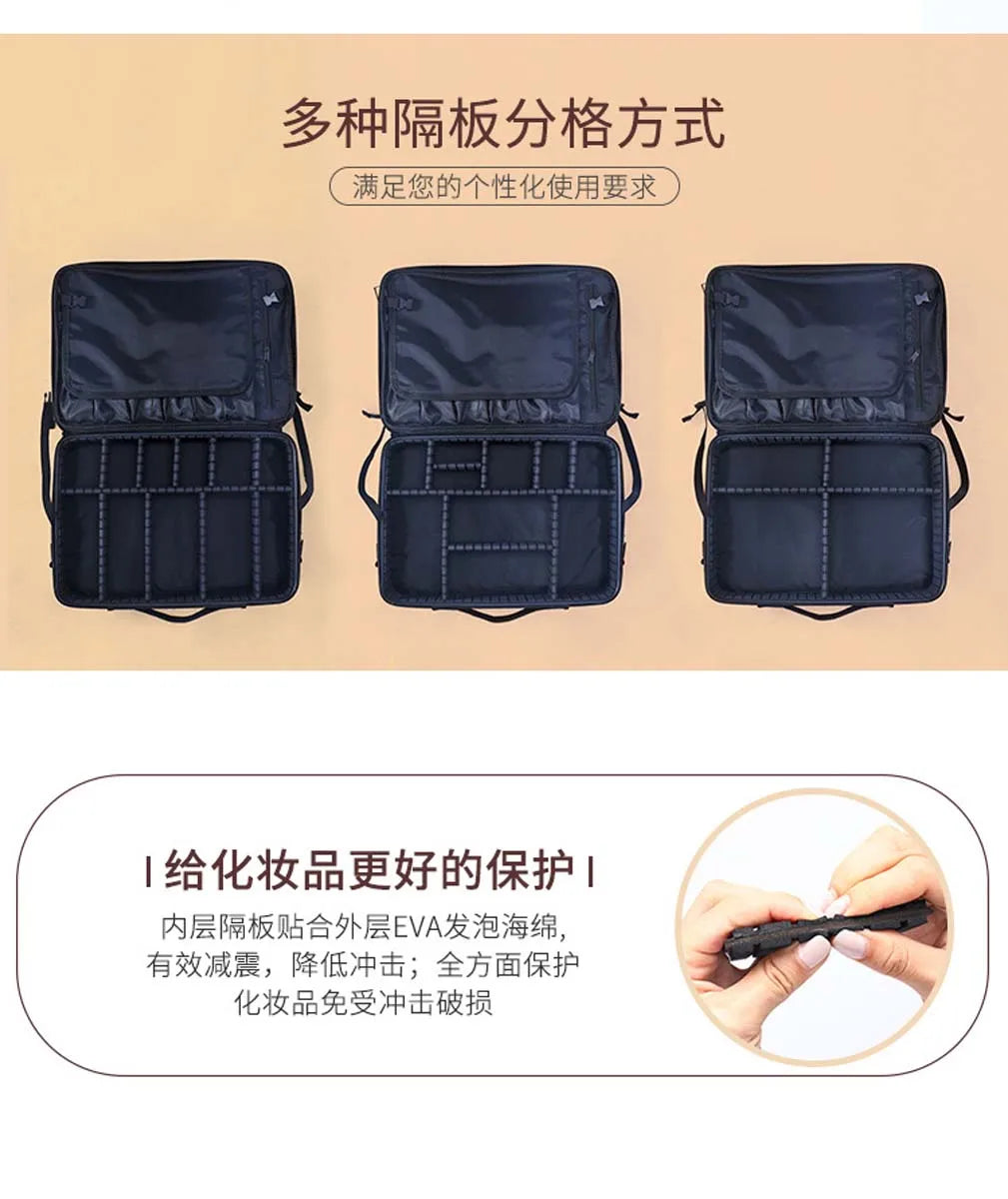 large capacity makeup bag