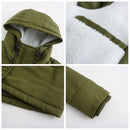 Women's Warm Hooded Parkas, Thick Plush Coats, Female Mid-Long Cotton Jacket, Winter Outwear, Big Size, S-5XL