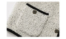 CHIC VEN Women's Woolen Coat Heavy Industry Down Jacket Vintage V-Neck Woman Down Coat Female Tops Autumn Winter 2024
