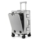 Aluminum Suitcase Front Opening Rolling Luggage