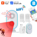 Tuya Wifi Home Security Alarm System Or 433MHz Wireless Receiver Smart Welcome Ding Dong Chime Ringtone PIR Motion Detect Device