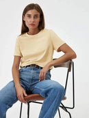 Summer 100% Cotton Women's T-shirt