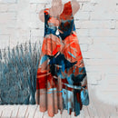 Women's Oversized Floral Pattern Sleeveless Mini Dress