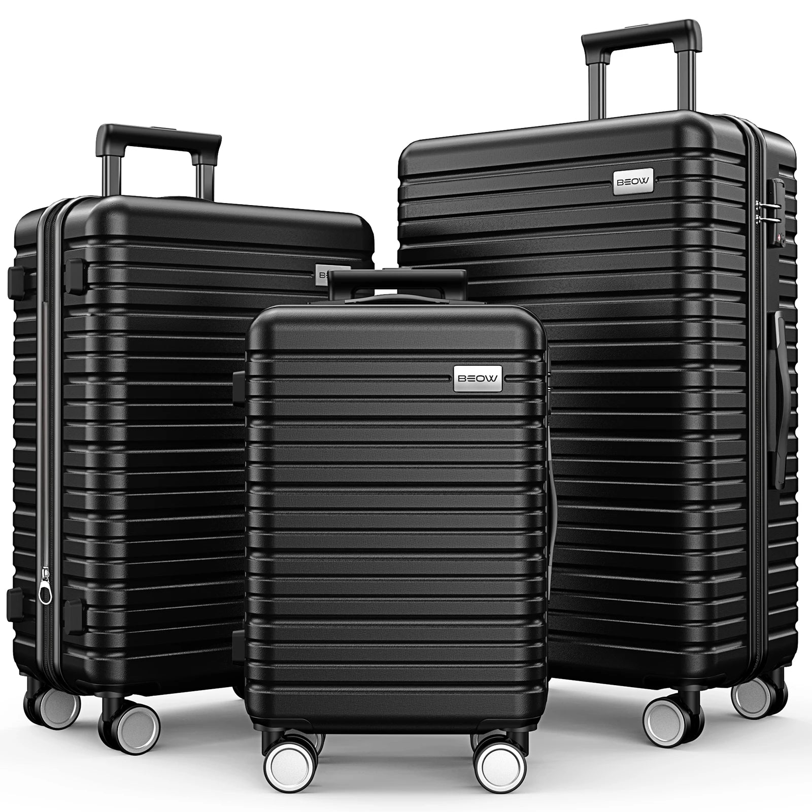 3 Piece 20/24/28 Inch Hardside Lightweight Suitcases