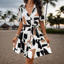 Floral Collared Button Shirt Dress