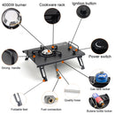 Portable Camping Folding Removable Wood Table Gas Stove