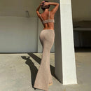 Women's backless spaghetti strap dress