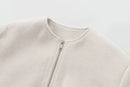 TRAF Red Zipper Bomber Jackets for Women Soft Cropped Jackets Woman 2024 Long Sleeve Woman's Sports Jacket New in Outerwears