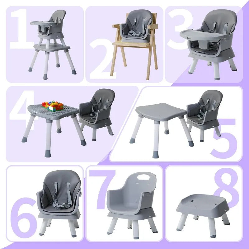 Baby Highchair,8 in 1 High Chairs