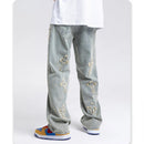 High street wide leg long pants