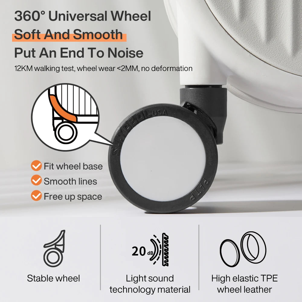 Carry On Luggage with Cup Phone Holder