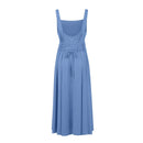 Women's Sleeveless Square Neck Back Lace Dress