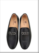 New Style Men's Loafers with Rhinestone Buckles for Weddings and Parties Handmade Genuine Leather Smoking Shoes