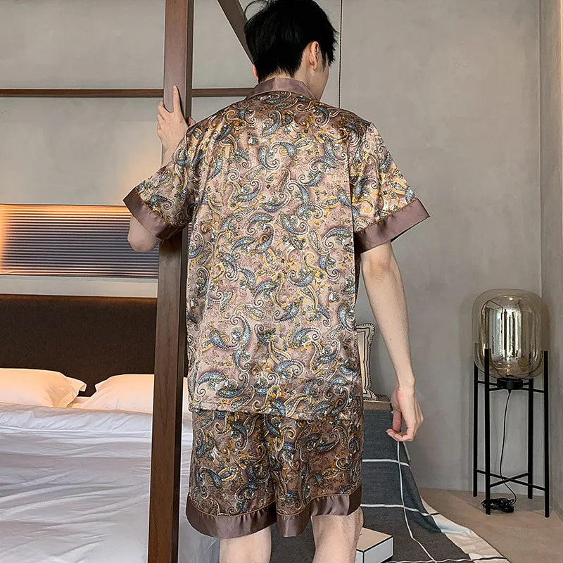 New Men Long Sleeve Short Sleeve Sleepwear