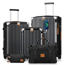 5pcs Black Luggage Set