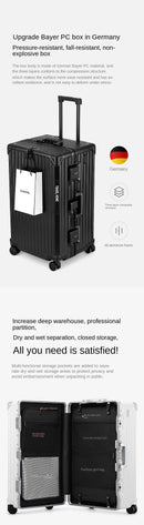 Large Capacity Aluminum Frame Trolley Luggage