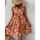 Women's Sleeveless Floral Print Dress
