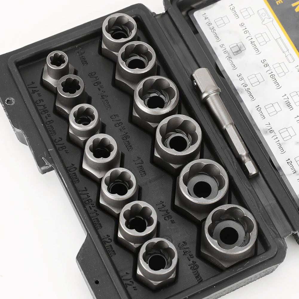 14 Pieces Impact Bolt & Nut Remover Set