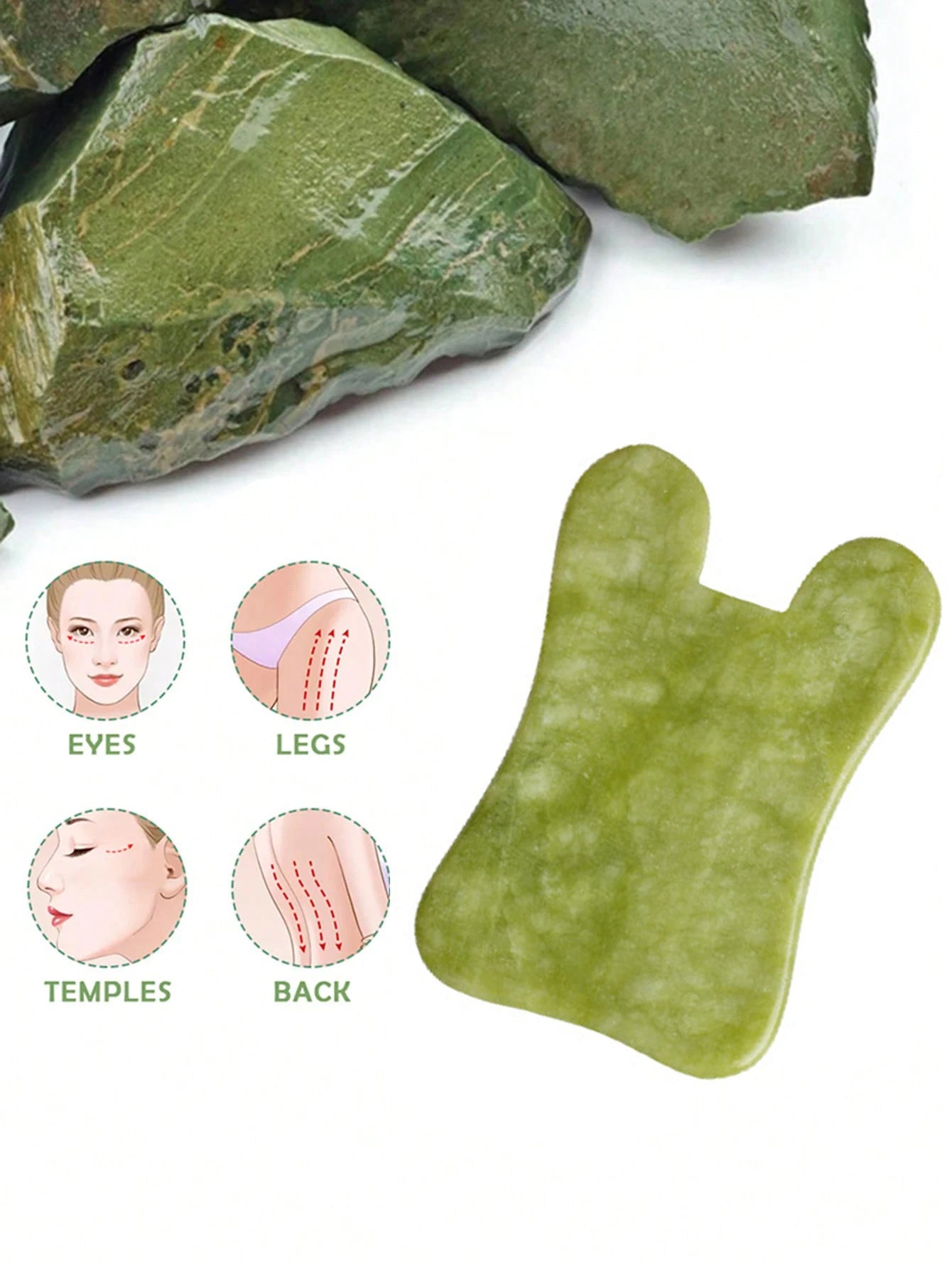 Natural Jade Stone Scraping Gua Sha Board Massager