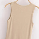 Khaki Elegant Long dresses 2025 Women's spring Sleeveless black dresses