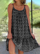 Women's Oversized Sleeveless Floral Print Dress