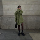 Solid Color Lapel Suit Woman Loose Long Sleeves Double Breasted Jackets Casual Versatile Chic Women's Spring Summer New Coats