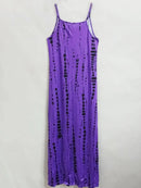 Women's Casual Loose V-neck Tie Dye Printed Spaghetti Maxi Dress Summer Beach Vacation Long Dress