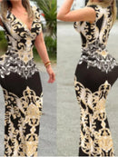 Women's New Style Print Sleeveless Bodycon Dress