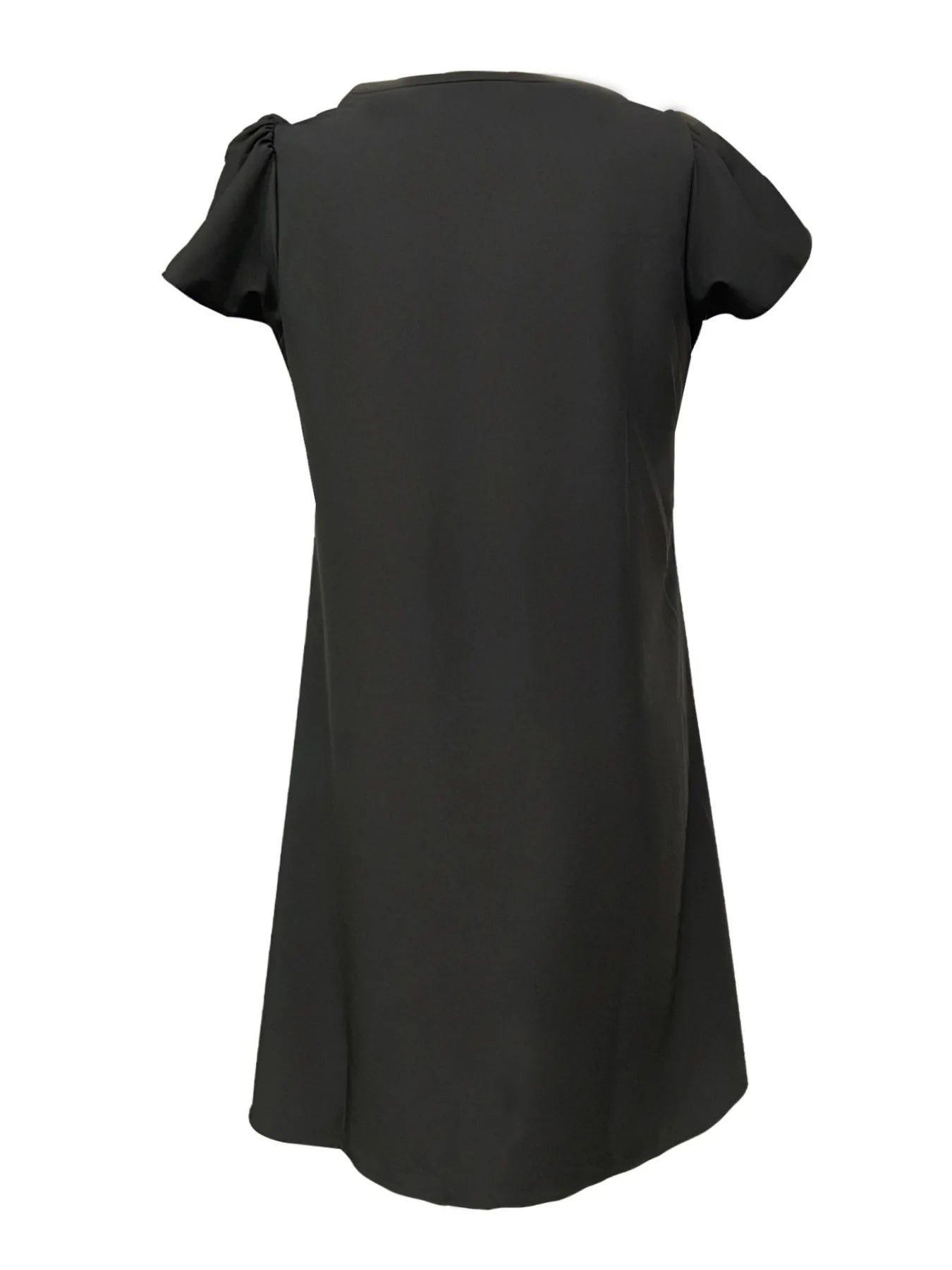 2024 Spring Summer Women's V-Neck Midi Dress Soft Stretch Office Casual Chic Solid Color No Belt Included