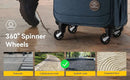 15 Inch Rolling Trolley Suitcase
