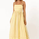 Spring And Summer Striped Vest Backless Large Swing New Dress For Women, Collarless And Sleeveless Oversized Swing Dress