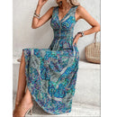 Summer Boho Print Women Sleeveless Beach Party Dresses