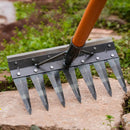 Heavy-Duty Steel Garden Hand Weeding Rake