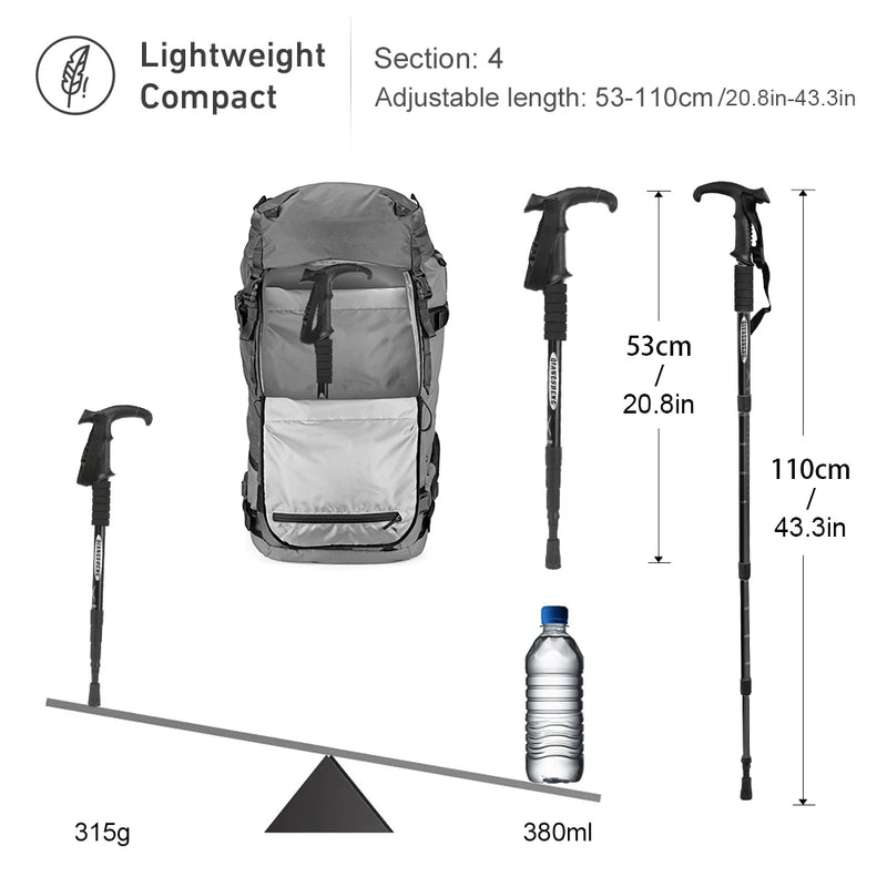 Outdoor Folding Portable Walking Hiking Telescopic Stick
