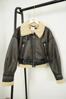 2024 Winter warm sheepskin overcoat jacket