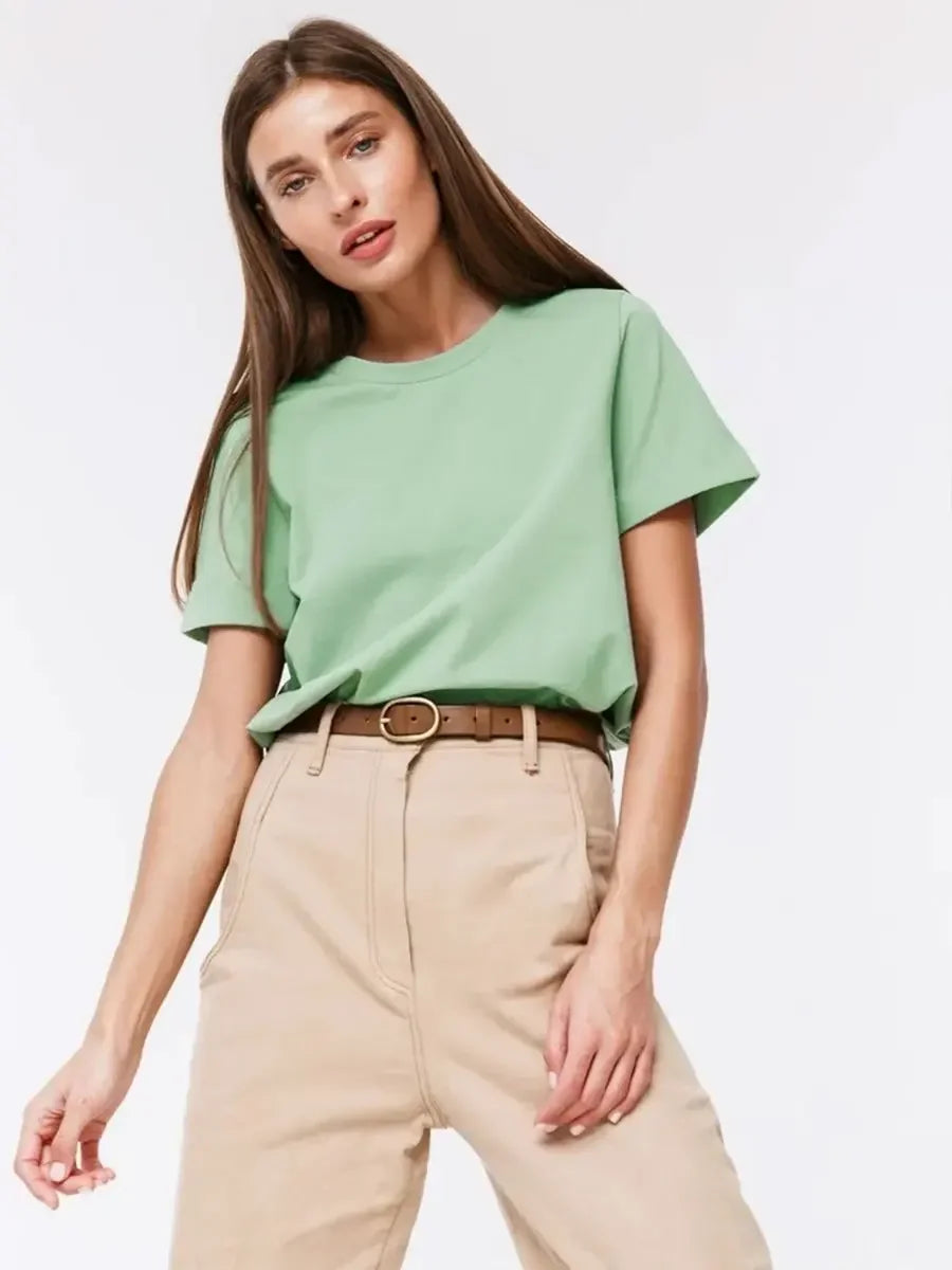 Summer 100% Cotton Women's T-shirt